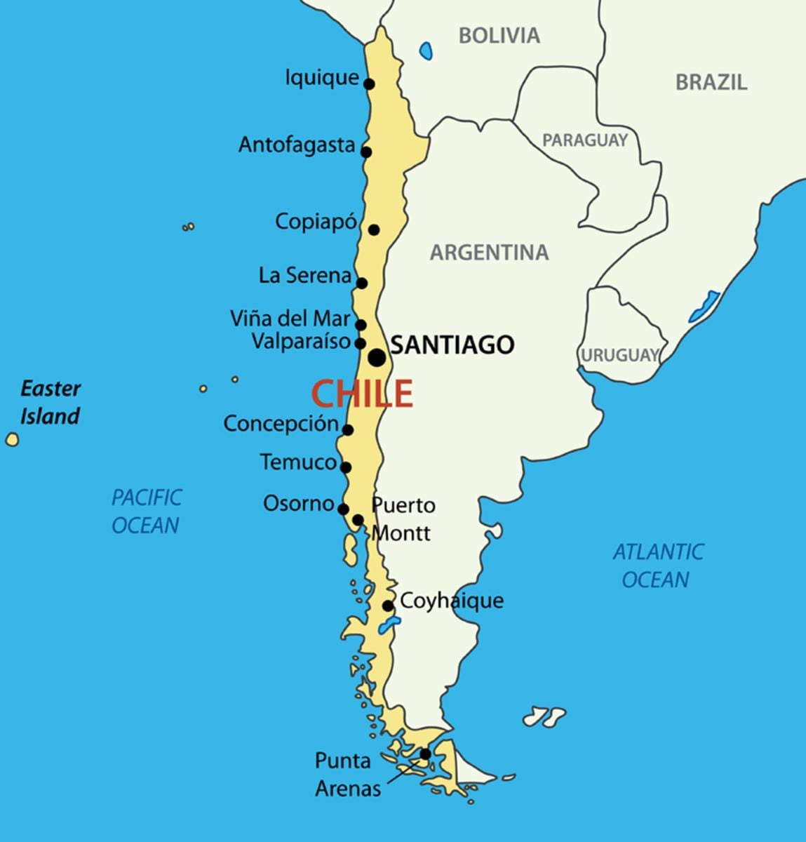 Mapa de concepción, Chile