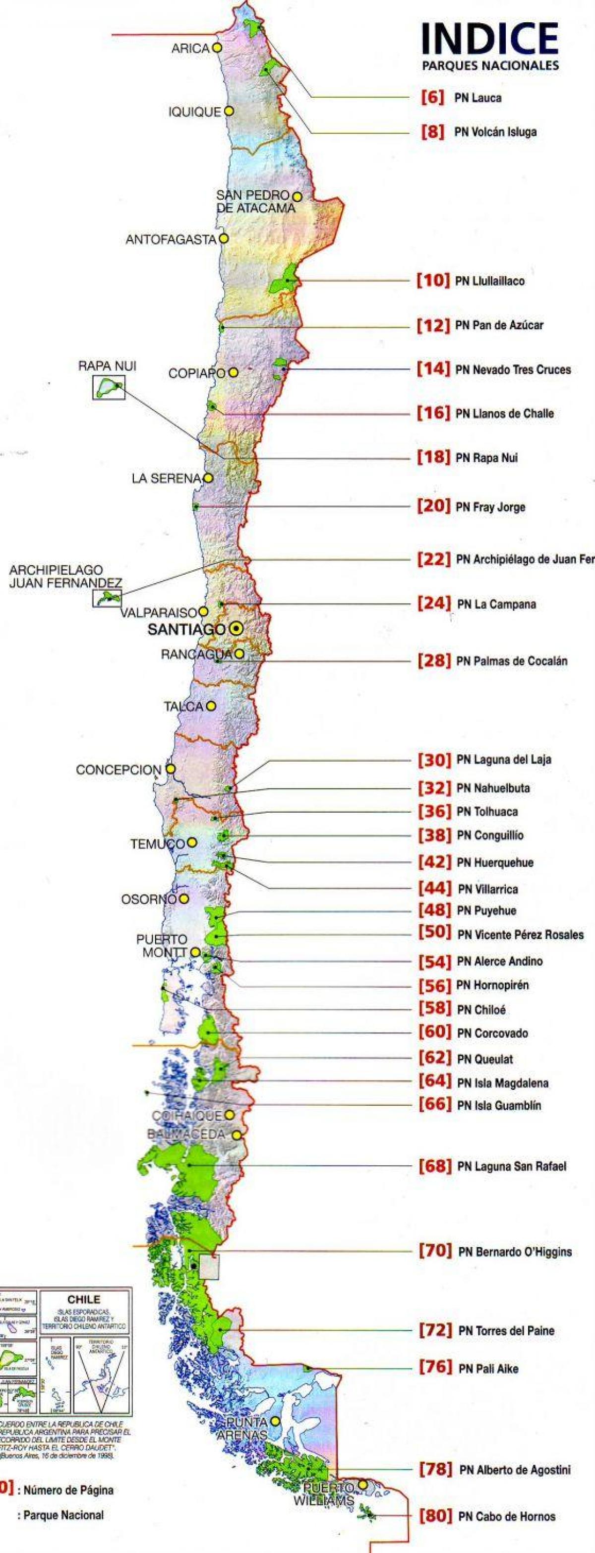 Mapa de el pueblo de futaleufú, Chile