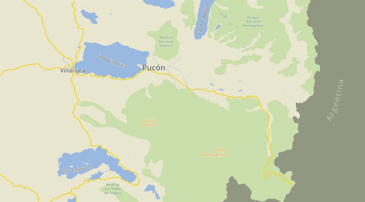 Mapa de pucón, Chile
