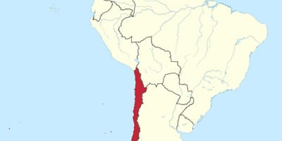 Chile en américa del sur mapa