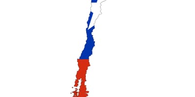 Chile mapa de la bandera