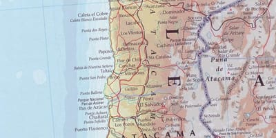 Mapa de Chile por carretera 