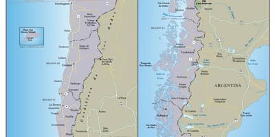 Mapa de Chile de viaje