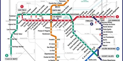 Mapa de metro de Chile