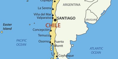 Mapa de Chile en el país