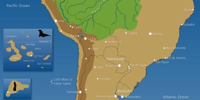 Mapa de montañas de los andes de Chile