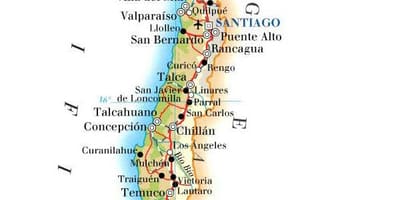 Mapa de los parques nacionales de Chile 