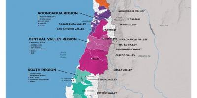 Chile país de vino mapa