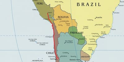 Mapa del norte de Chile