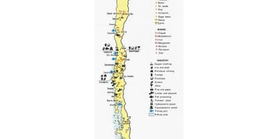 Mapa de los puertos Chilenos