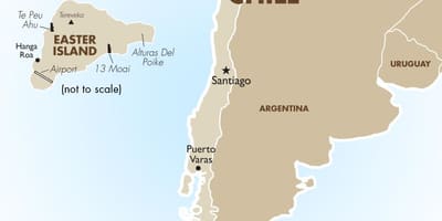 Mapa de Chile, incluyendo isla de pascua
