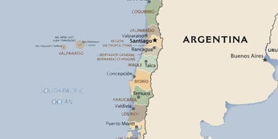 Mapa político de Chile