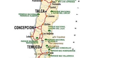 Chile atracciones mapa