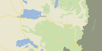 Mapa de pucón, Chile