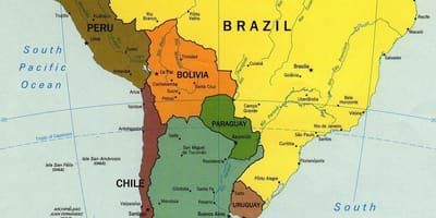 Mapa de ubicar a Chile en